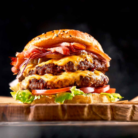 Hamburguesa Doble con papas