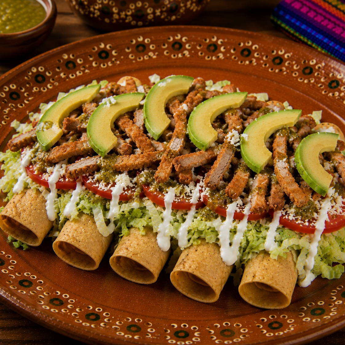 Flautas con milanesa sencillas