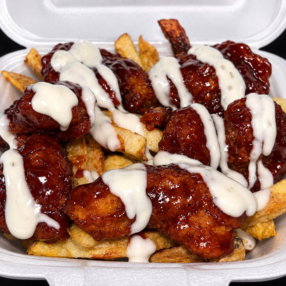Boneless BBQ con papas