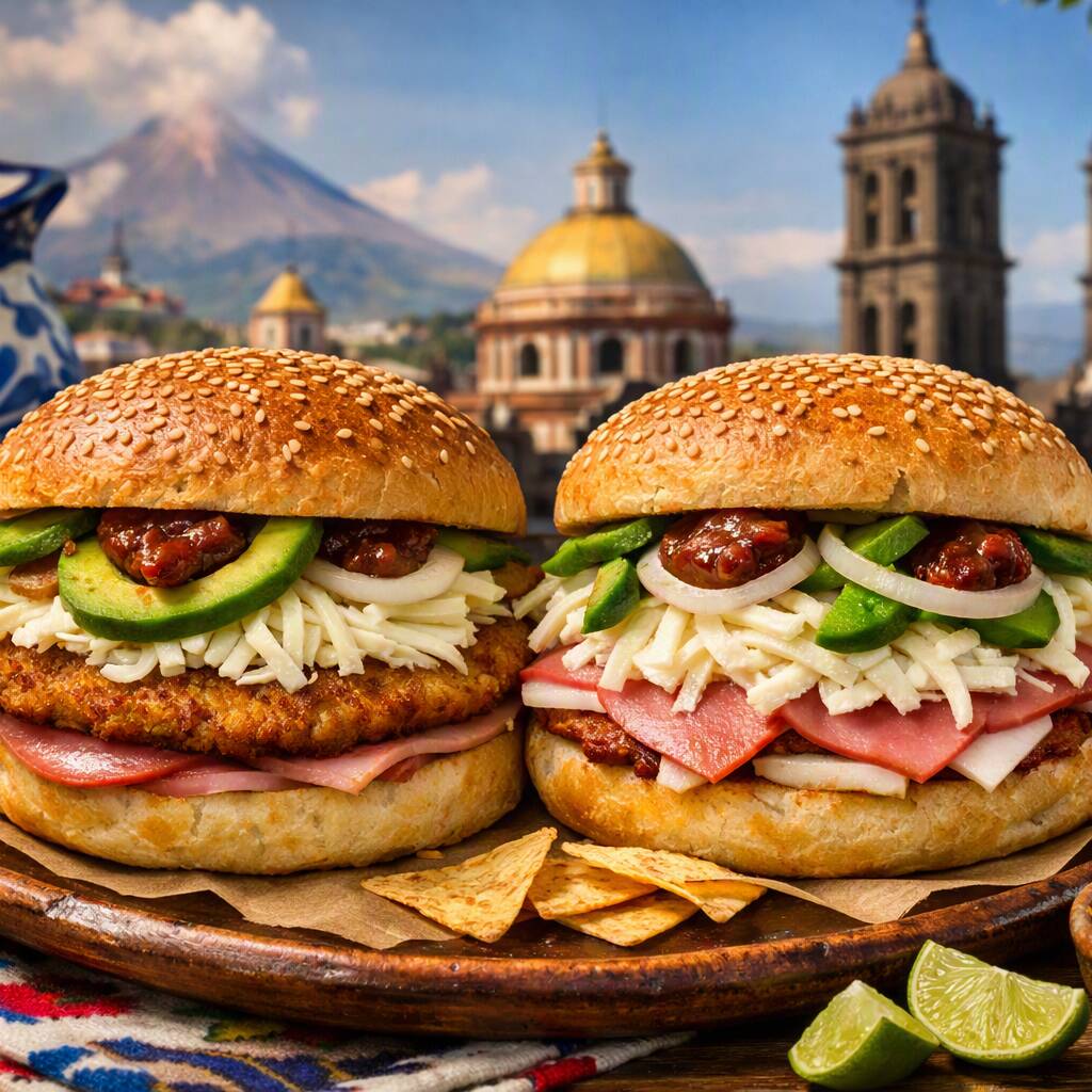 Cemita de Milanesa + Cemita de Quesillo con Jamón
