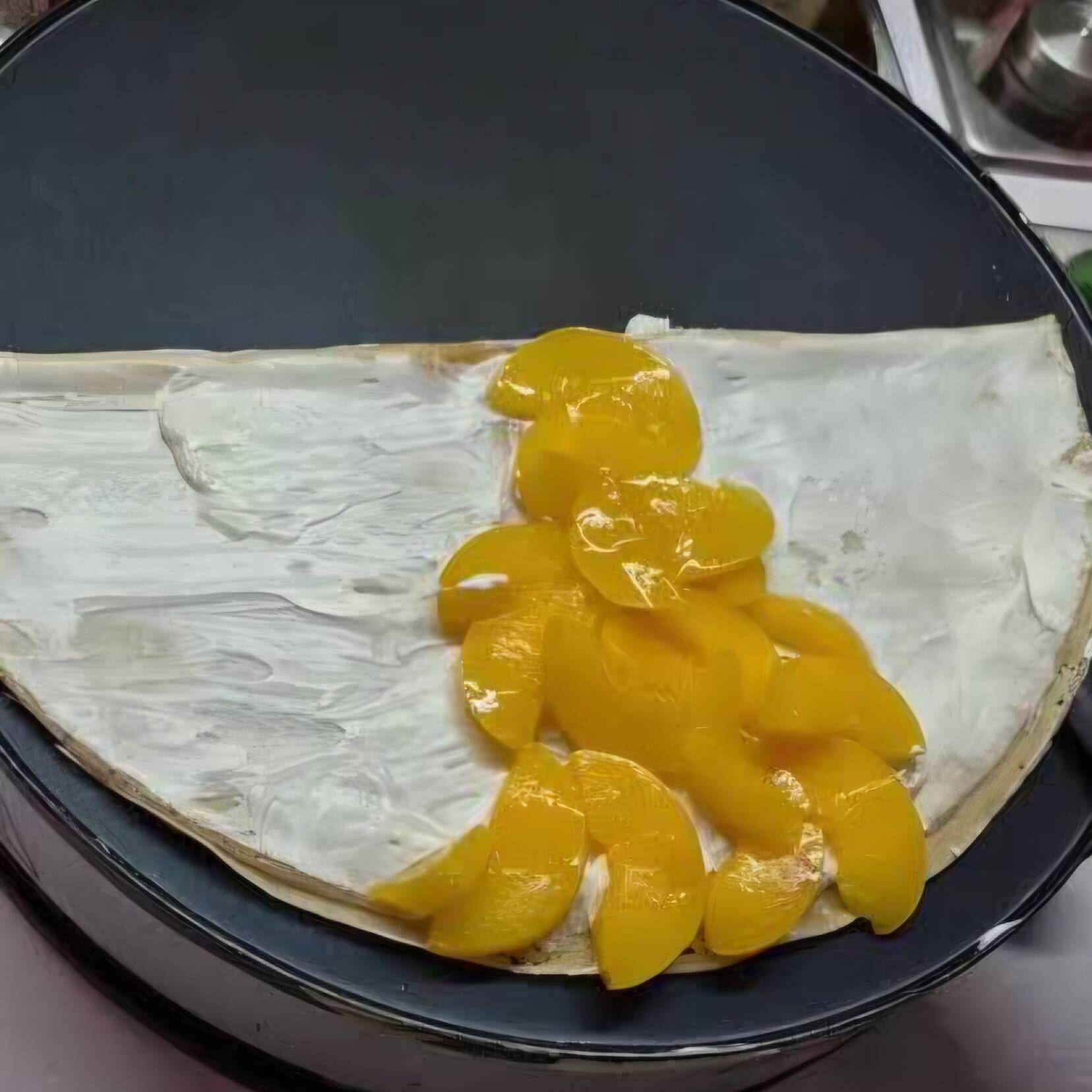 Crepa de Queso Philadelphia con Durazno