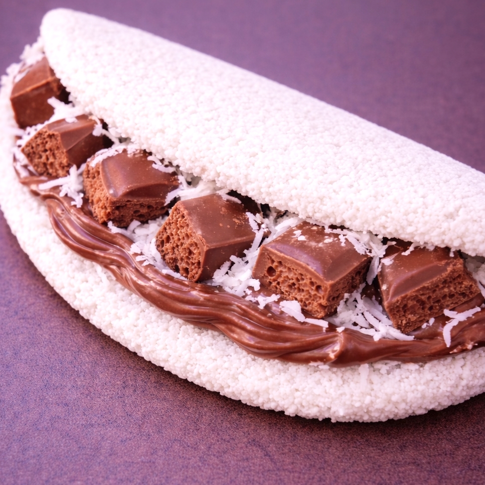 Massa de tapioca com Suflair e coco