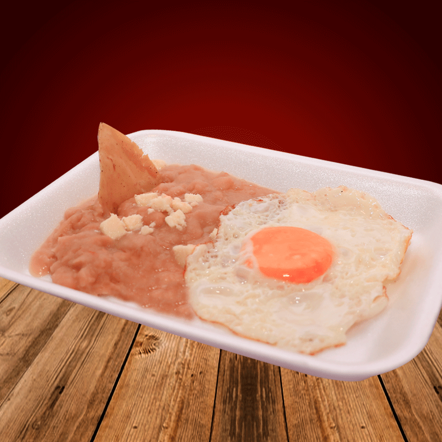Huevo Estrellado Con Frijoles