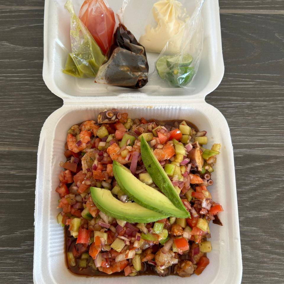Ceviche de Camaron con Pulpo