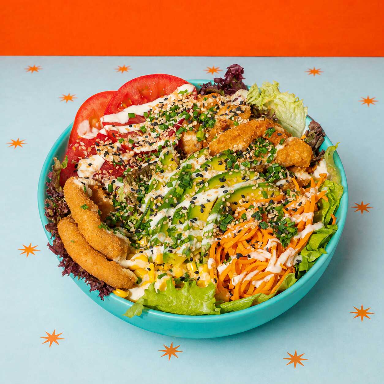 Ensalada Bowl de Camarones Fantasy