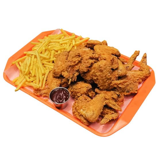 Alas Bandeja Familiar 1.5 kg con Papas Fritas