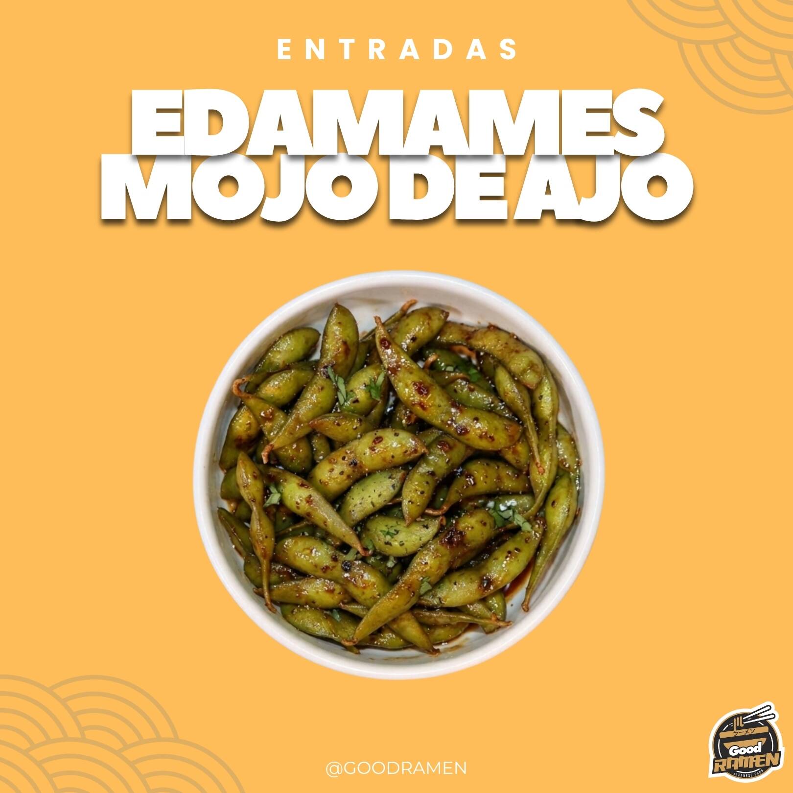 Edamame Mojo de Ajo, Mantequilla y Limón