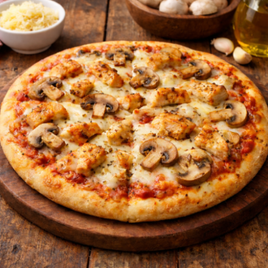 Pizza Pollo-Champiñon