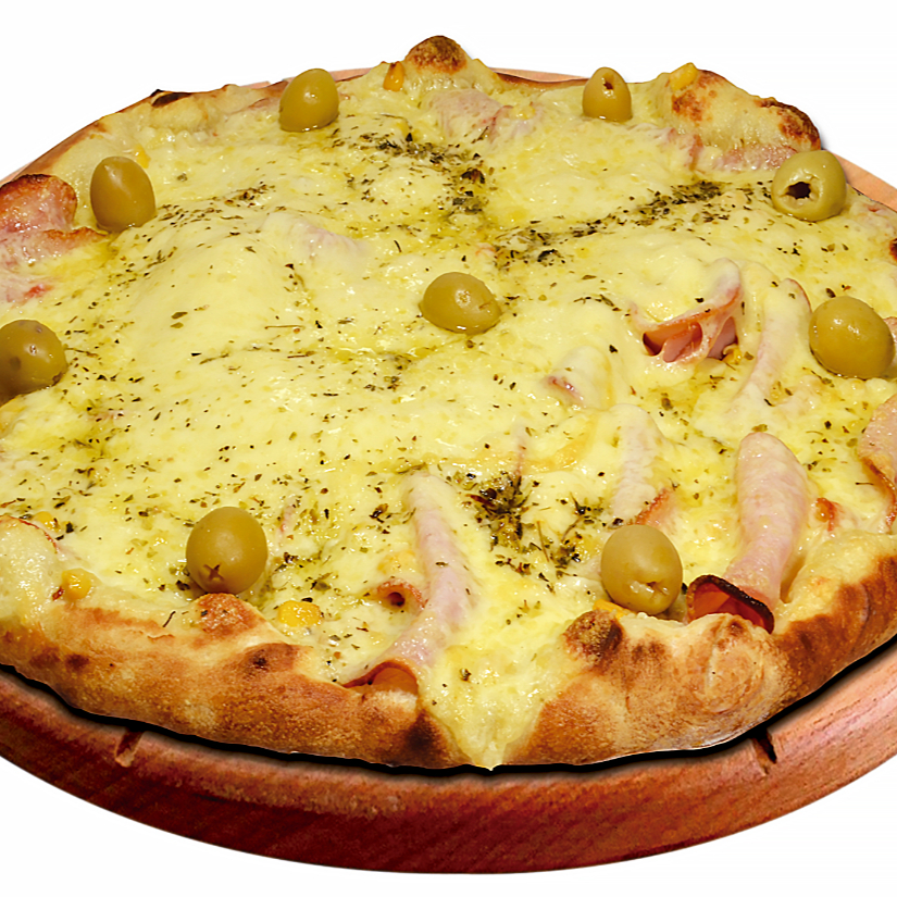 Lombo, mussarela e milho