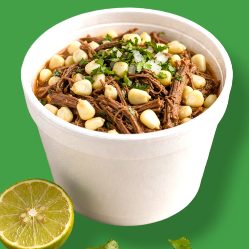 Birria-Esquite de Medio Litro.