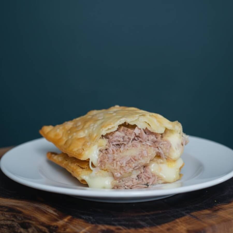 Atum com queijo mussarela.
Massa crocante e sequinha, Pastel de 20x10cm, recheado de ponta a ponta, preparado e frito na hora.
*imagem ilustrativa