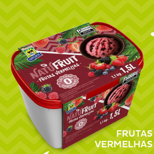 Um sorvete Zero Lactose sabor frutas vermelhas, uma deliciosa opção para os clientes intolerantes, com um sabor refrescante e a cremosidade que só a Natuice tem.
Produtos 0% lactose e 0% gordura, ideais para quem tem restrições alimentares ou busca uma dieta mais equilibrada.