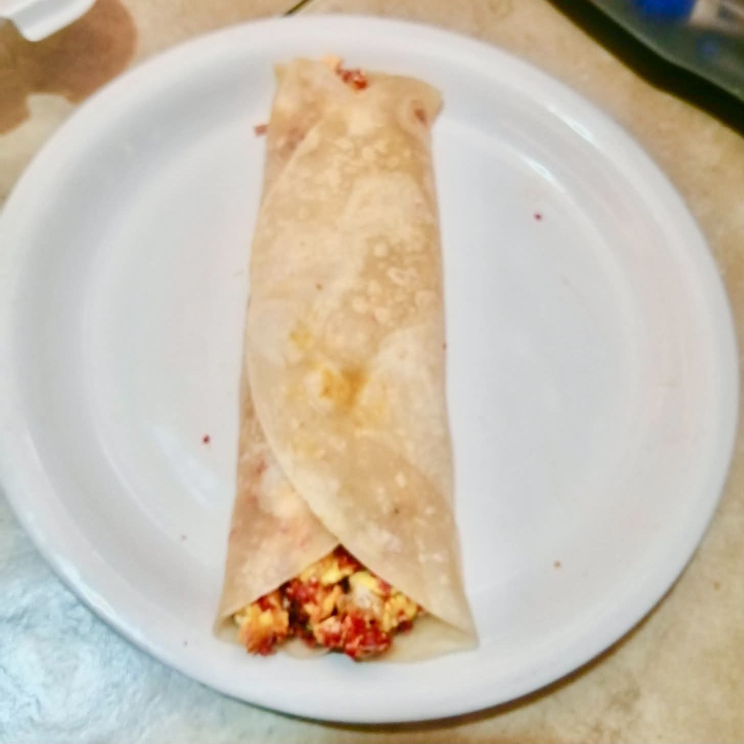 Burrito de Huevo con Chorizo