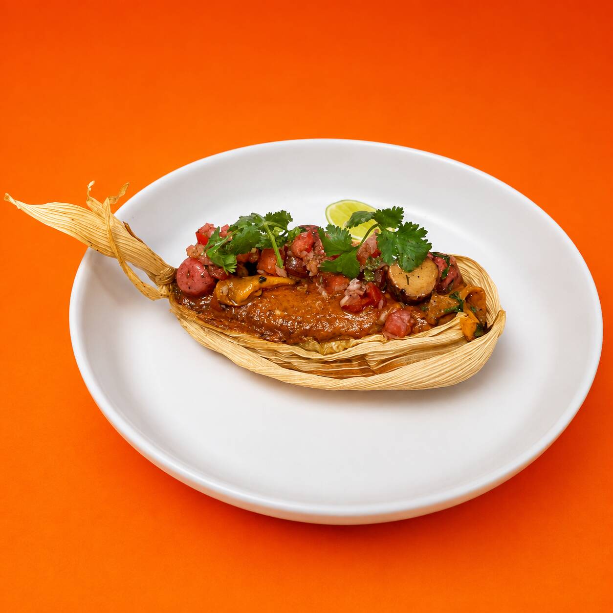 Tilapia al Mojo de Ajo en Hoja de Maíz