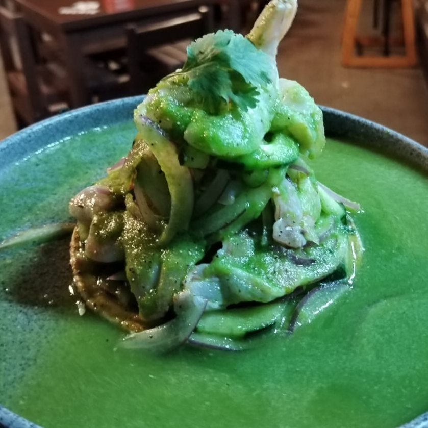 Tostada de Aguachile Verde
