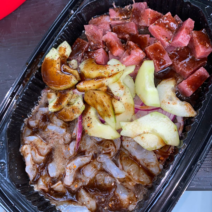 Ceviche de Medallón de Atún y Camarón Crudo 1 L