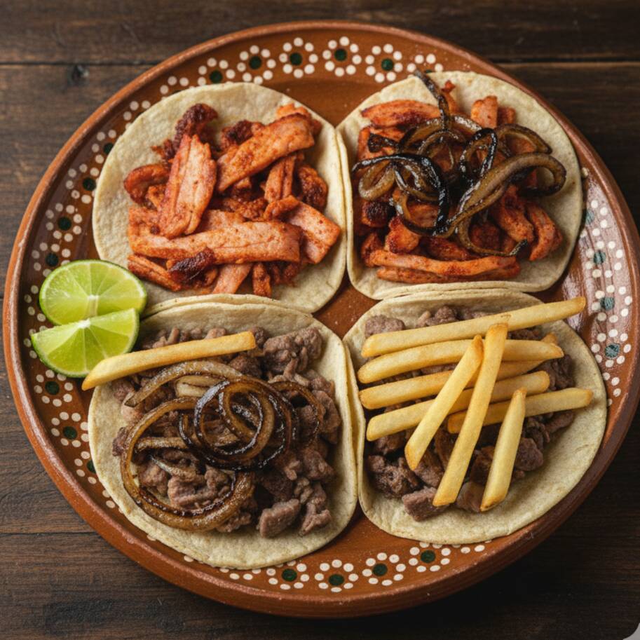 2 Suadero + 2 Pastor (c/Papas)