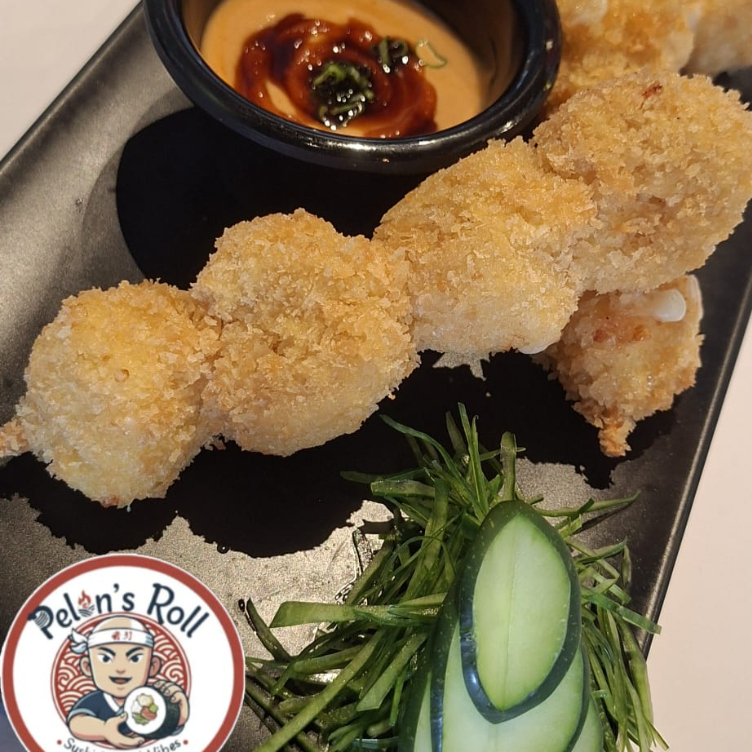 Brochetas de Queso, Plátano o Camarón.