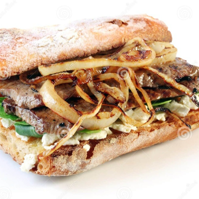 Baguette de Bistec con Queso