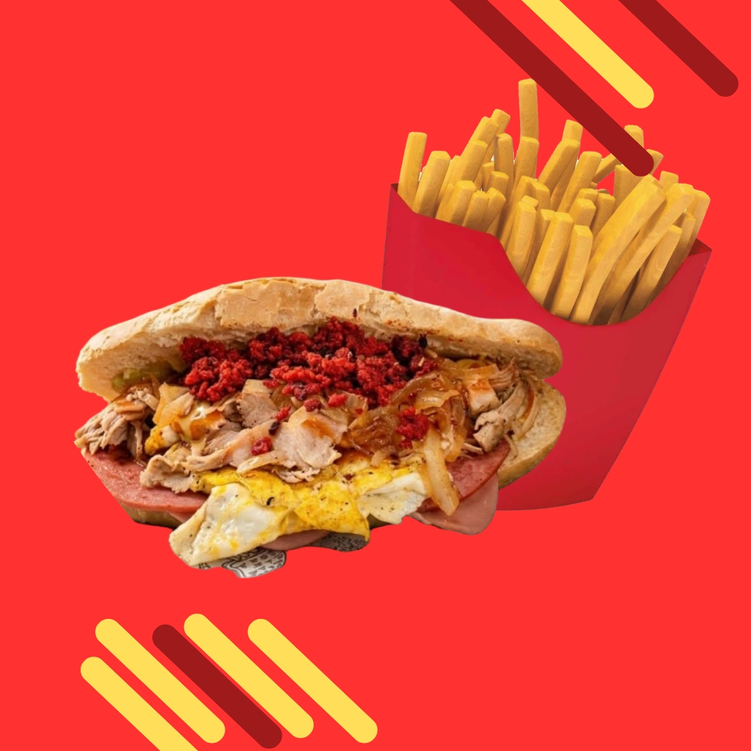 1 Torta de Pierna con Papas a la Francesa