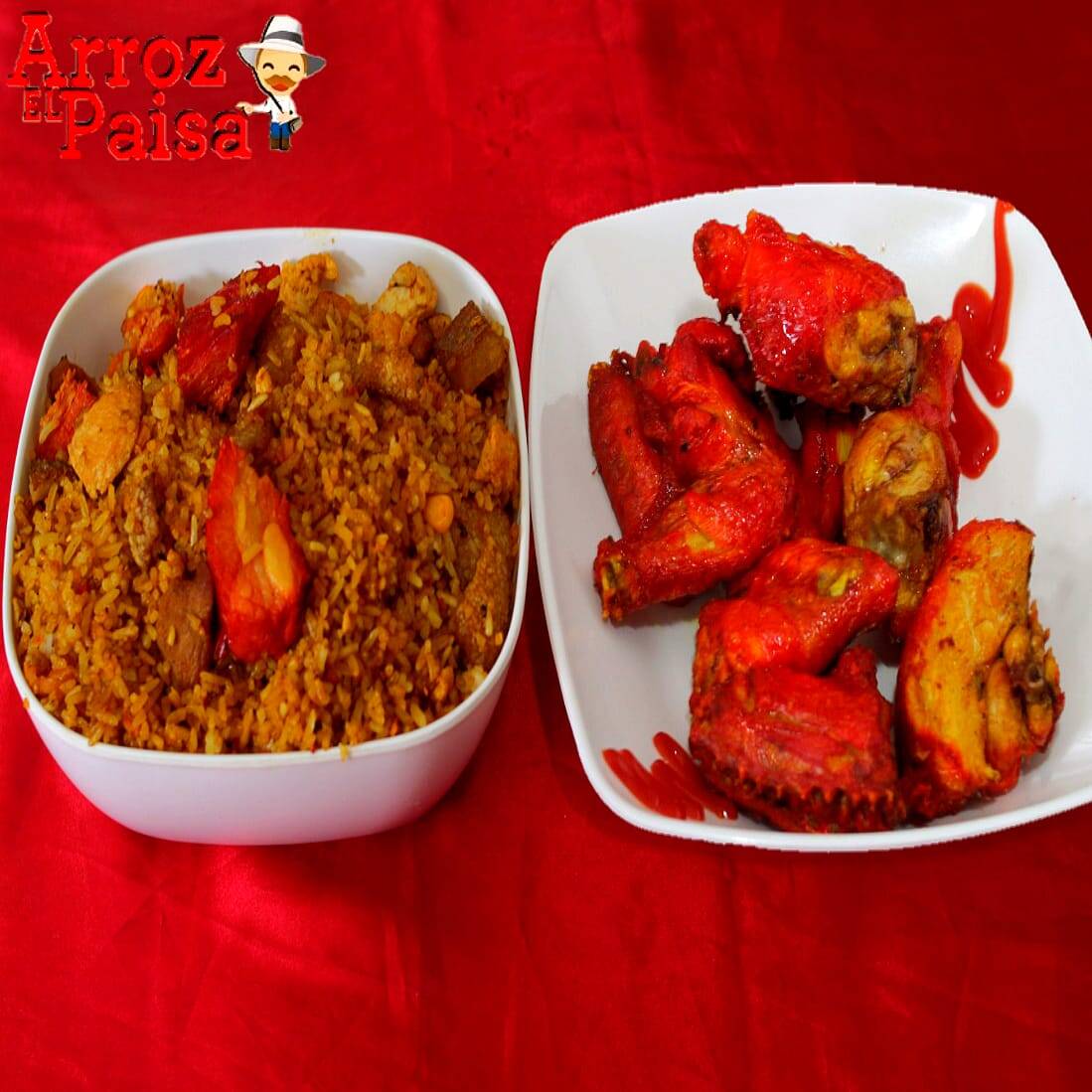 1 Pollo Frito(8 Piezas) + Arroz Paisa Trio(3Perso)