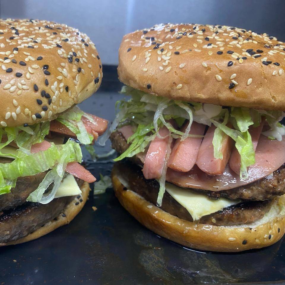 Hamburguesa Doble Sirloin carne 3/4 libra