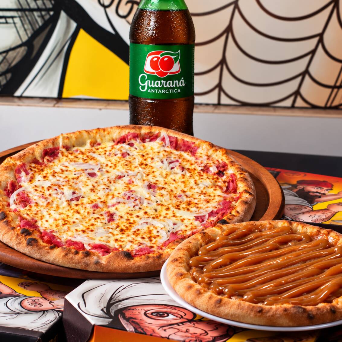 1 Pizza Grande + 1 Broto Doce + 1 Refrigerante.
Broto doce Doce de leite