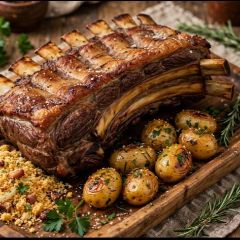 Acompanha: Batata e Farofa