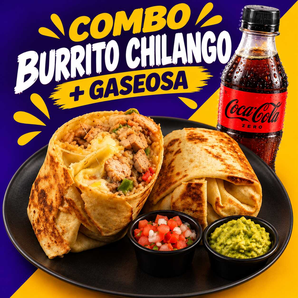 COMB0 BURRITO CHILANGO + GASEOSA