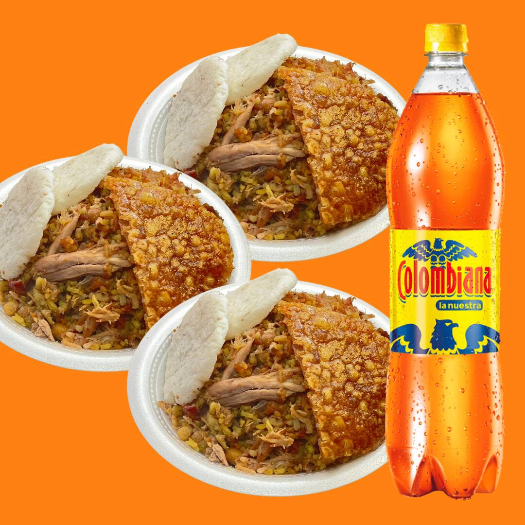 Combo 3 Lechonas 350 g más Gaseosa 1.5