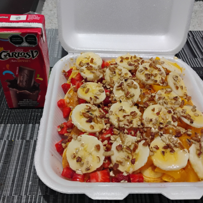 20 Mini Hot Cakes BOMBITOS+fresas Extra y 1lechita