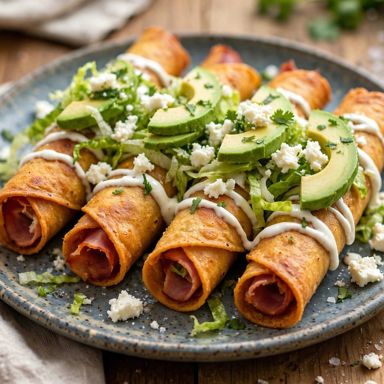 Tacos Dorados De Jamón