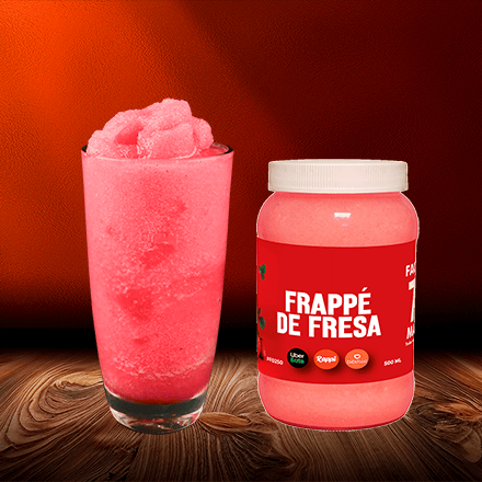 Frappe De Fresa de Agua 500 ml