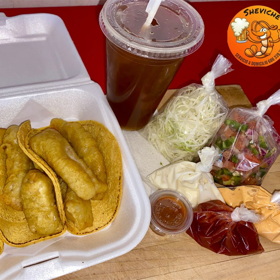 3 Tacos de Pescado + 1 Te helado