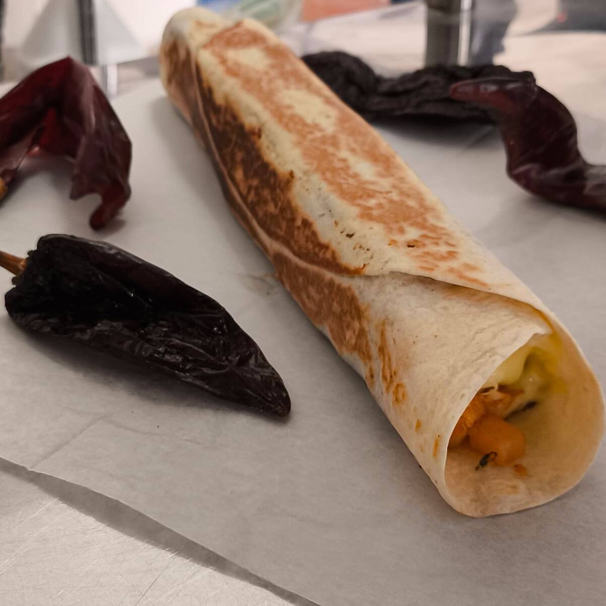 Burrito Vegetariano de Papas Guisadas y Queso