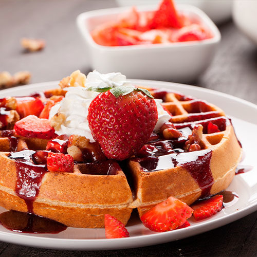 Waffle con Fruta