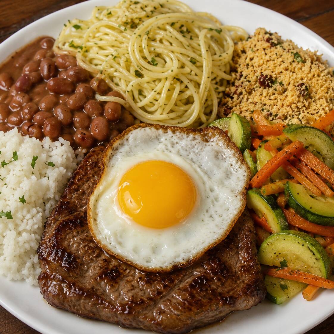 Deliciosa comida caseira preparada com carinho! Escolha os acompanhamentos. Uma refeição saborosa, fresquinha e bem servida! 😋