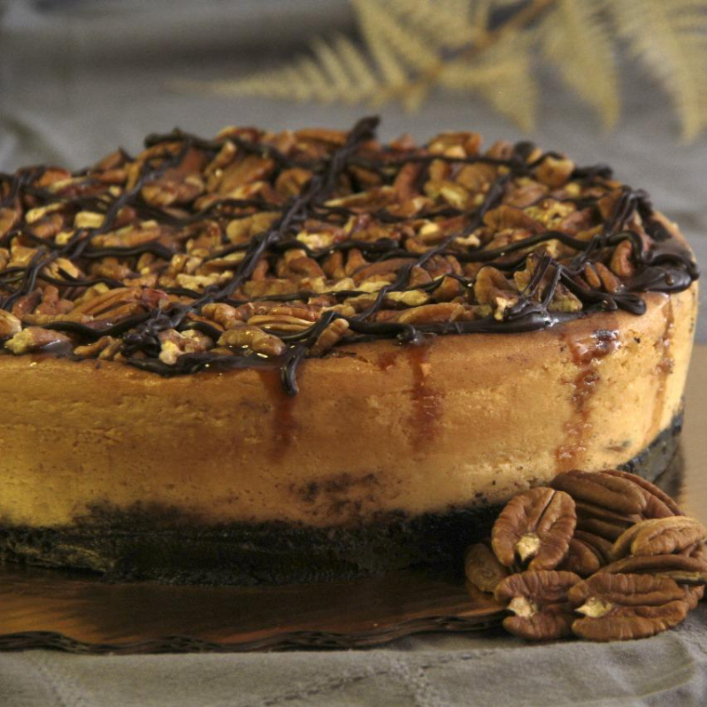 Rebanada de cheesecake tortuga