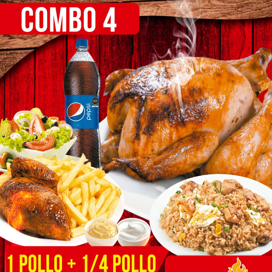 1 Pollo, 1/4 Pollo, Chaufa más Pepsi