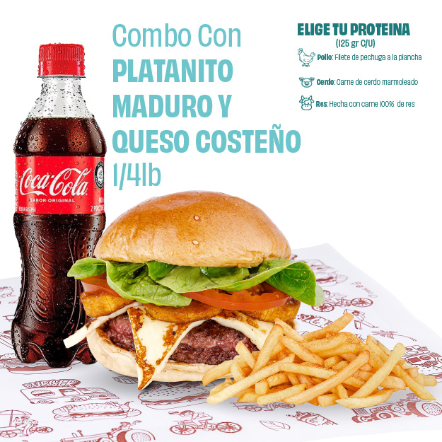 Combo con Platanito Maduro y Queso Costeño
