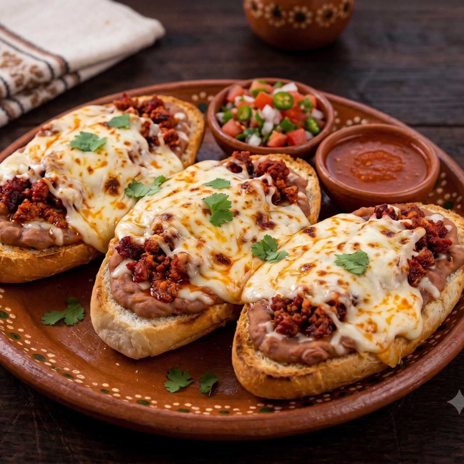 Molletes, 3 pzas