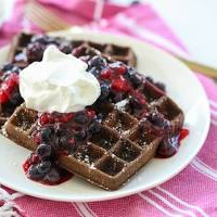 Waffle con Helado