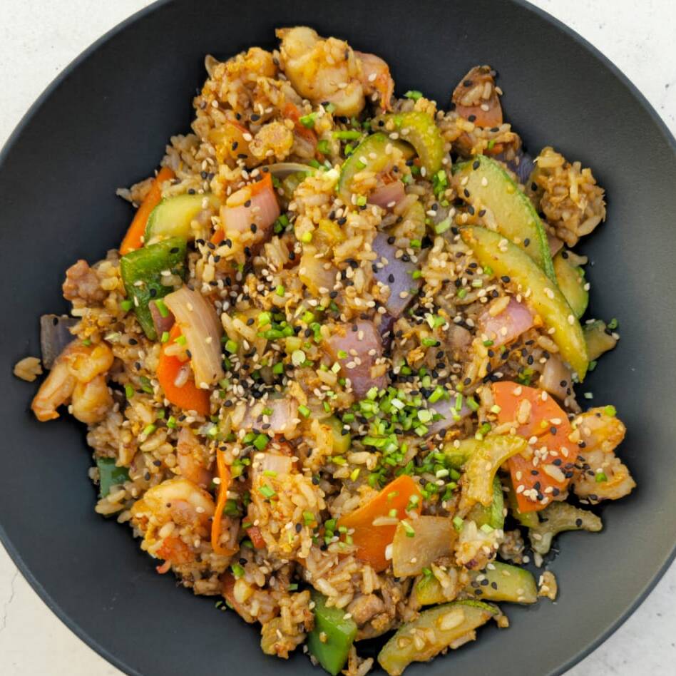 Arroz Frito con Camarón