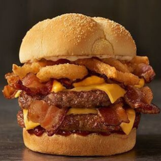 Texas burger Doble incluye papas