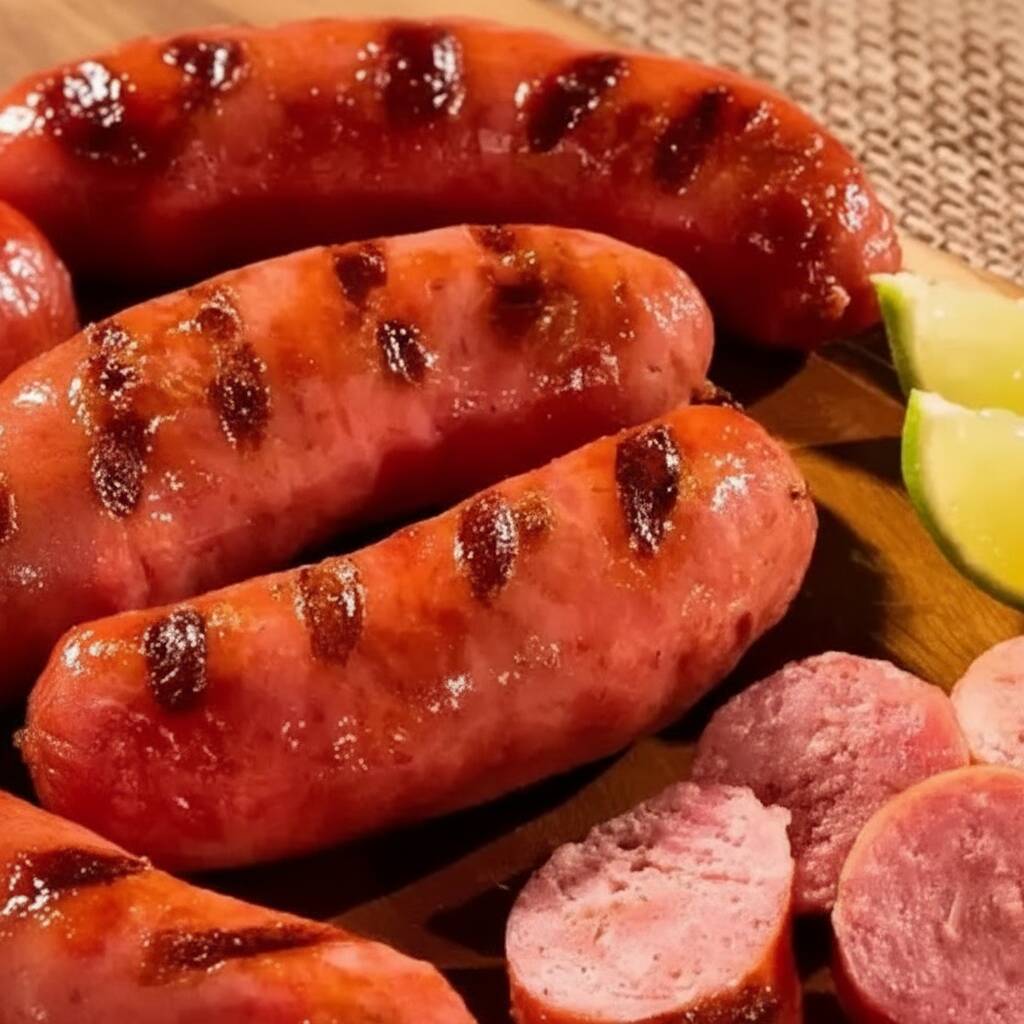 Toscana na chapa feito na hora, acompanhado de arroz branco,macarrão,farofa,com pote de feijão quentinho,salada verde crua e uma porção de batata frita.E para se refrescar,uma lata de refrigerante de 350 ml.