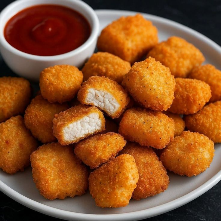 🔥 Nuggets super crocantes por fora, macios por dentro e feitos na hora! O petisco perfeito para matar a fome. Peça agora! 😋