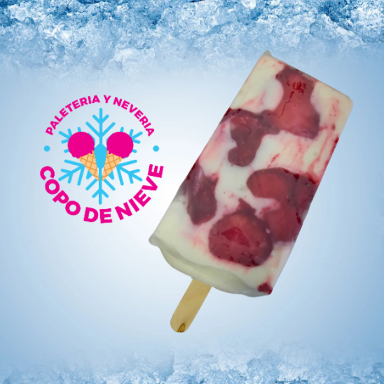 Paleta Fresas con Crema