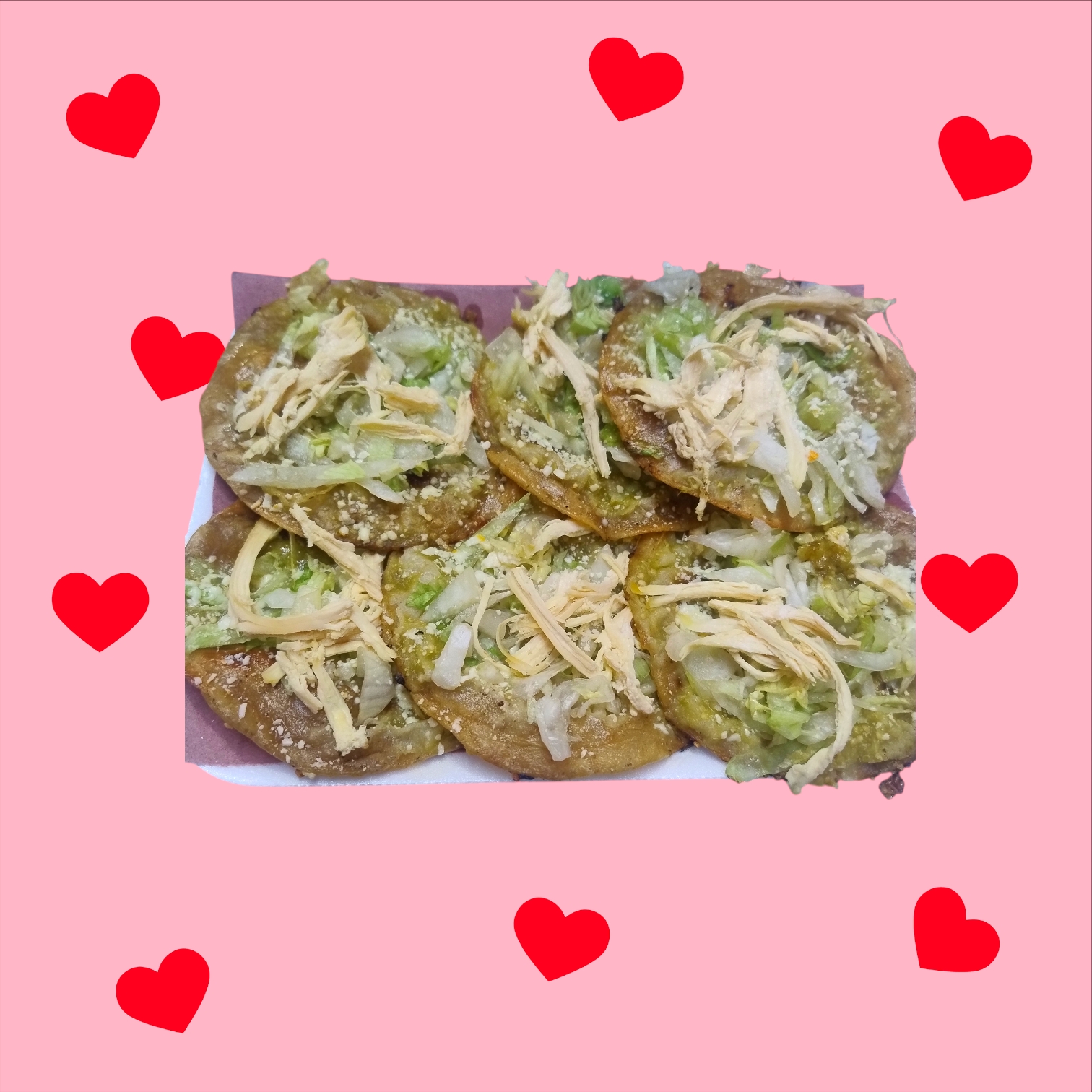 (Promo amor-amistad) orden de 6 Enchilad +Café