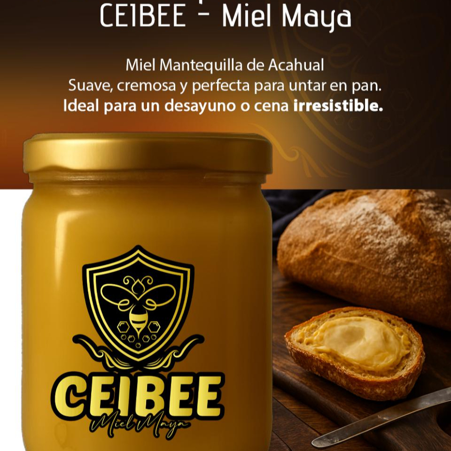 Miel Mantequilla de Acahual "Gourmet".CEIBEE 500ml