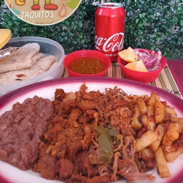 2 Porciones de Guisado + Soda pepsi lata